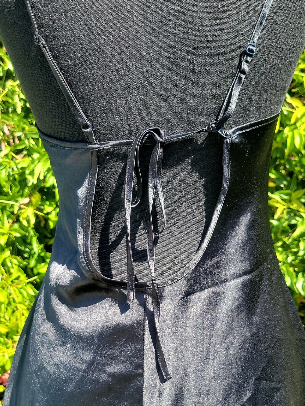Victoria's Secret Black Slip Dress Lingerie With Lace Trim M - Picture 10 of 15